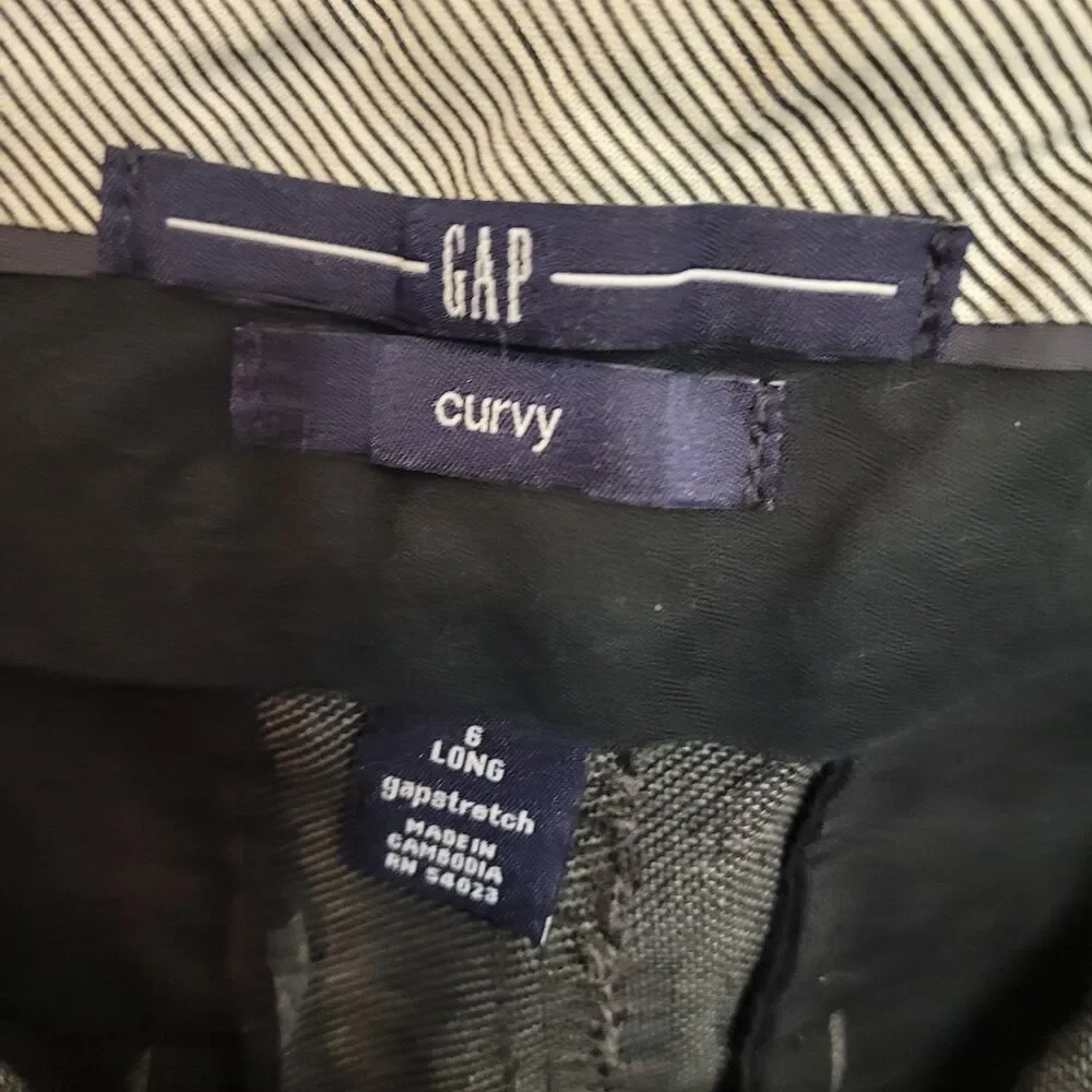 Gap Women’s Size 6 Curvy Long Gray Dress Pants Wool Blend Pre-Owned